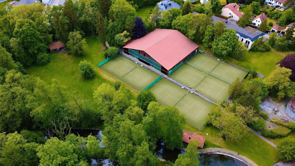 Luftaufnahme der Tennisanlage TC Würmtal in Krailling